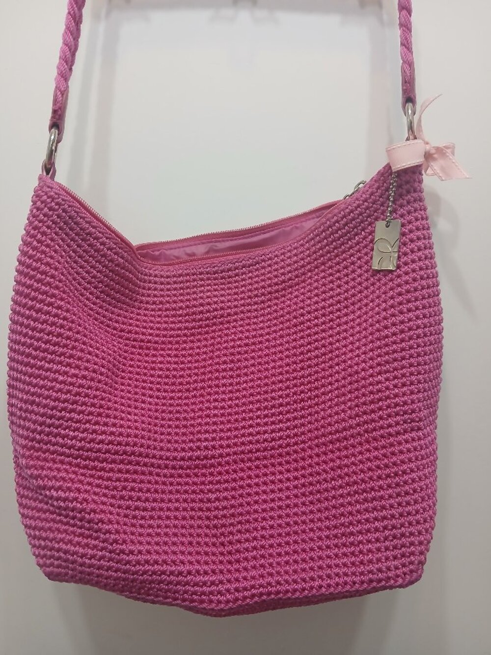 Lina Hot Pink Hank Knit Hobo🩷
